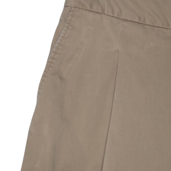 GAP Womens High Rise Pleated Wide Leg Crop Cotton Stretch Khaki Pants Size 12 - Picture 3 of 7